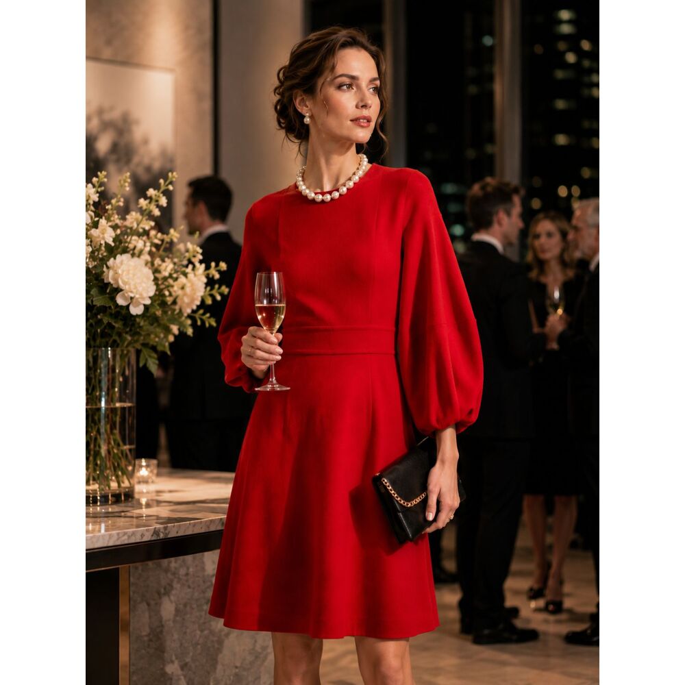 Oscar de la Renta Virgin Wool Dress Size 4